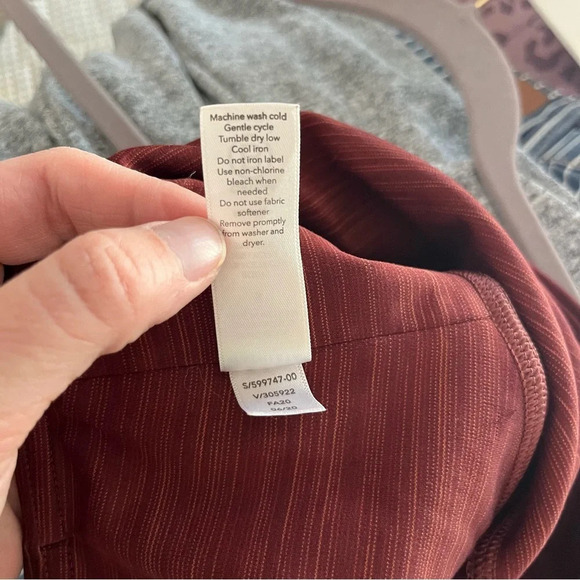 Athleta Leggings Women's Small Elation Textured 7/8 Tights Rust Orange Sporty - Picture 9 of 10